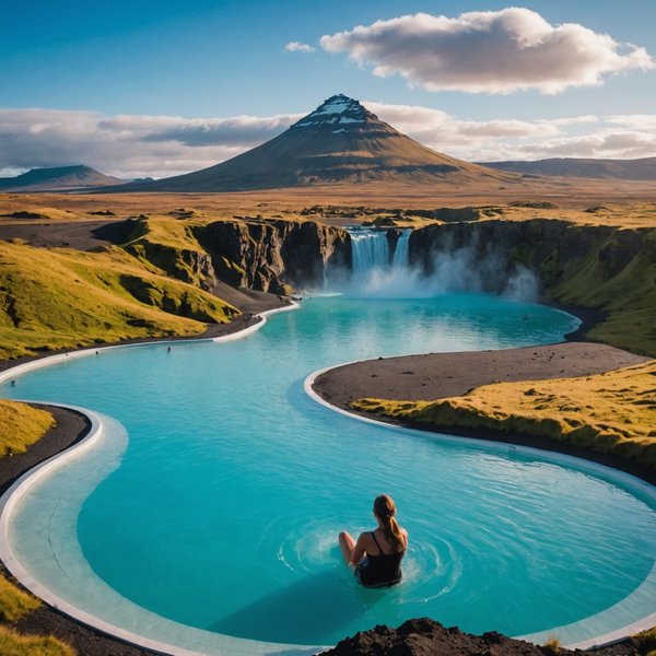 Où participer à une retraite de bien-être avec des bains thermaux en Islande ?