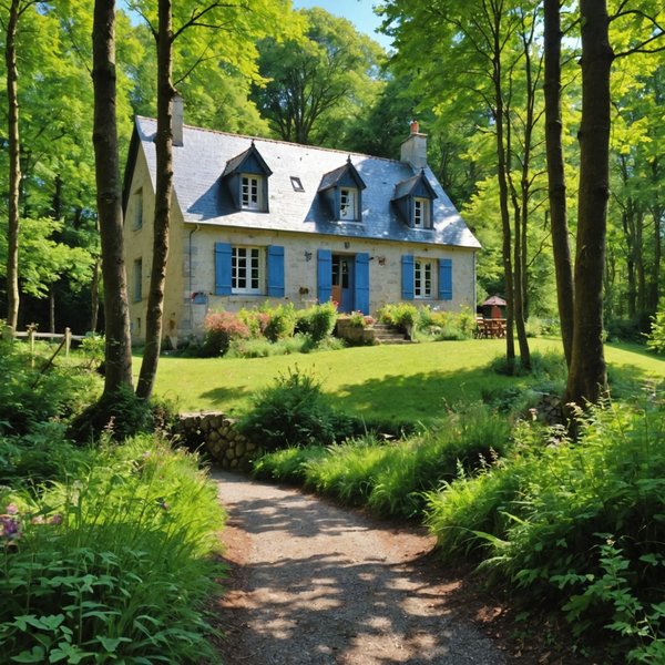 Où séjourner pour des vacances en Bretagne avec des ateliers de peinture sur toile et des balades en forêt?